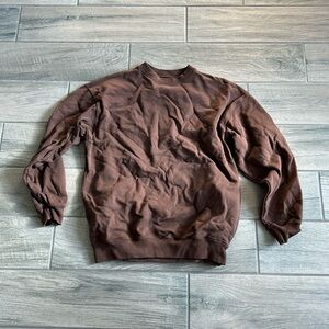 Thirty years brown crew oversized sweatshirt